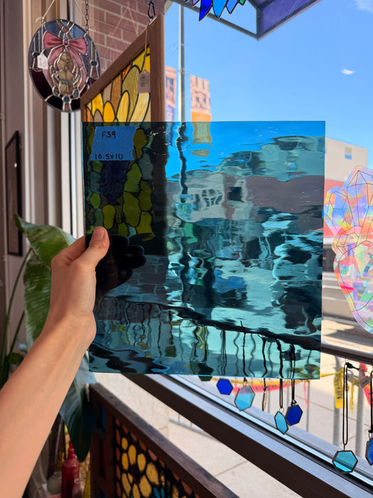 Steel Blue Waterglass Spectrum Sheet Glass Colorado Glassworks