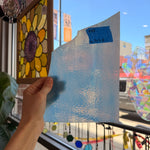 Light Blue Textured Transparent Sheet Glass Colorado Glassworks