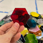 Pre-Cut Stained Glass Honeycomb/Hexagon Pieces Perfect for Stained Glass, Fusing, Mosaics and more!! Tools Colorado Glassworks