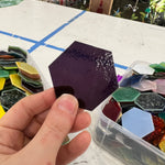 Pre-Cut Stained Glass Honeycomb/Hexagon Pieces Perfect for Stained Glass, Fusing, Mosaics and more!! Tools Colorado Glassworks