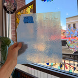 Light Blue Textured Transparent Sheet Glass Colorado Glassworks