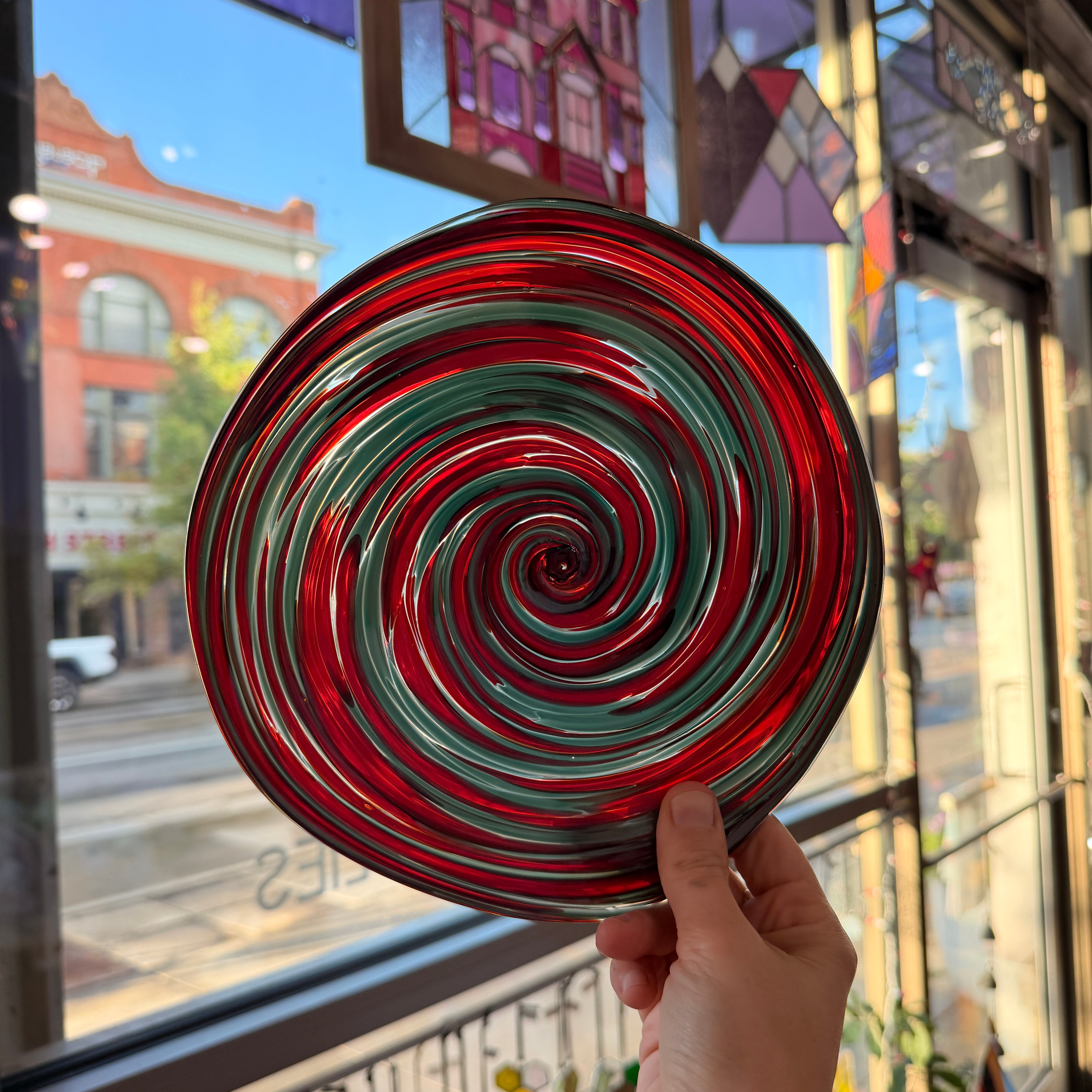 Wildberry Mouth Blown Rondel