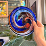 World in a Whirl Mouth Blown Rondel