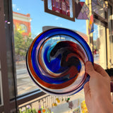 World in a Whirl Mouth Blown Rondel