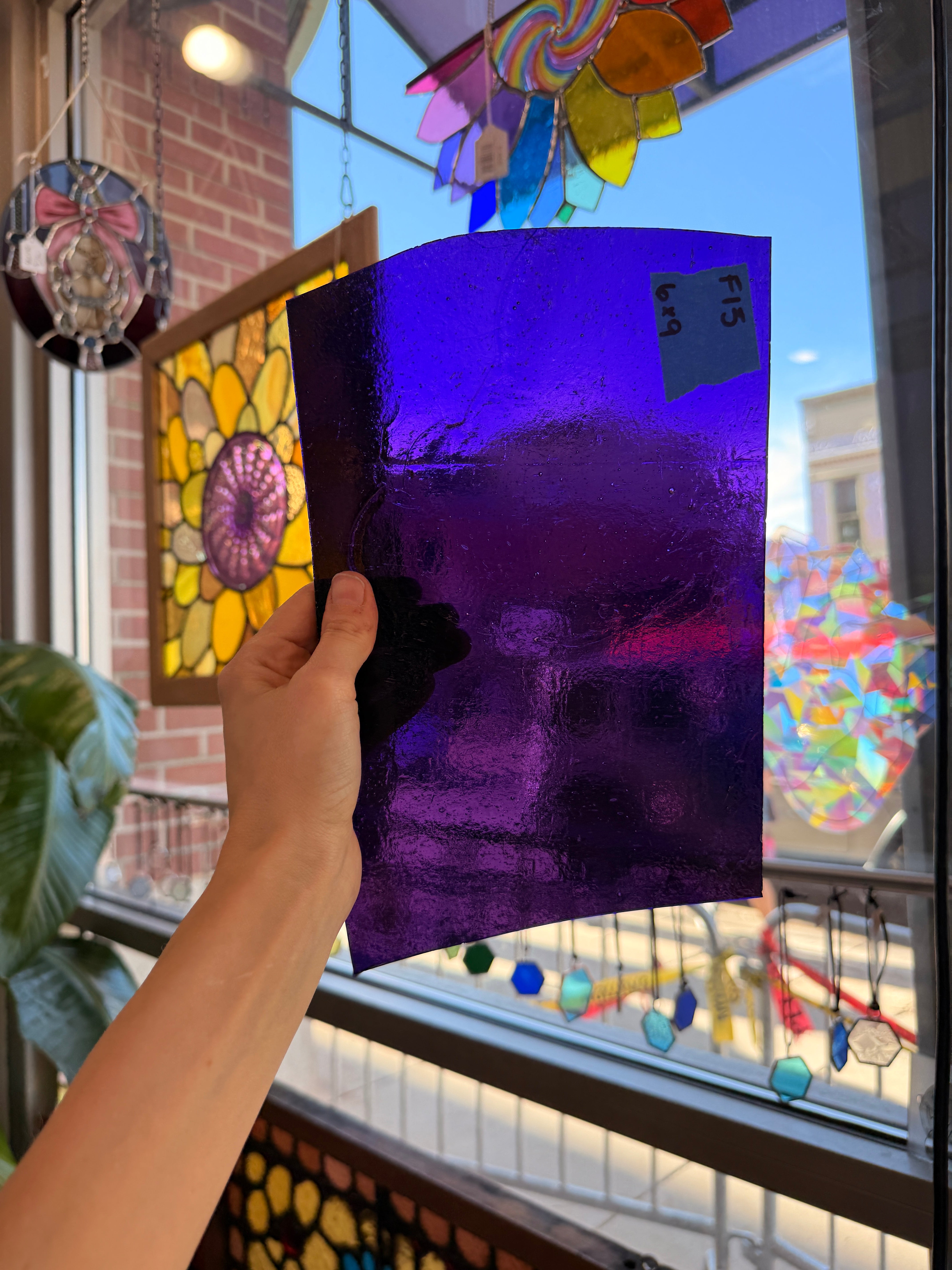 Dark Purple Transparent Kokomo Sheet Glass Colorado Glassworks
