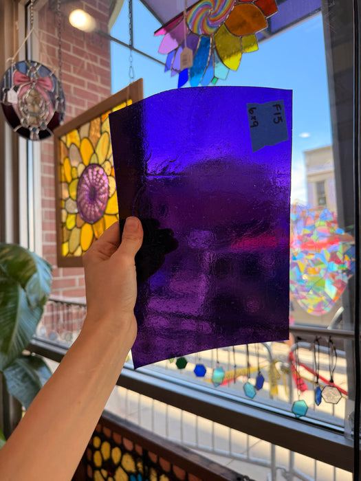 Dark Purple Transparent Kokomo Sheet Glass Colorado Glassworks