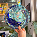 Odyssey Oracle Mouth Blown Rondel (Sparkly Blue Aventurine)