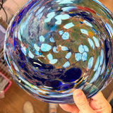 Odyssey Oracle Mouth Blown Rondel (Sparkly Blue Aventurine)