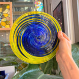 Blue Tang Mouth Blown Rondel