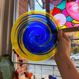 Blue Tang Mouth Blown Rondel