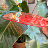 Swimming in Strawberries (slight warp) Mouth Blown Rondel