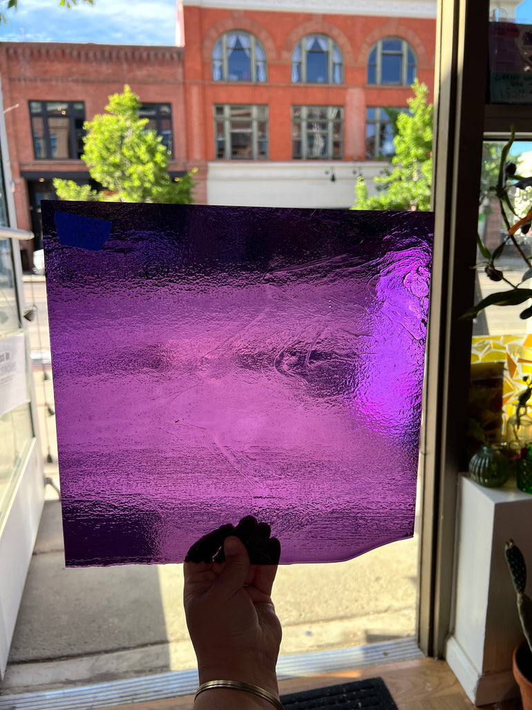 Purple Transparent Youghiogheny Fusible 96 COE Sheet Glass Colorado Glassworks   