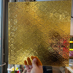 NEW! Amber Lace Transparent Textured Sheet Glass Colorado Glassworks CH-AMBER-LACE-I (12x12in)