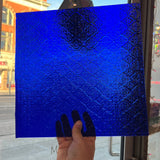 NEW! Cobalt Blue Lace Clear Transparent Sheet Glass Colorado Glassworks