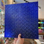NEW! Cobalt Blue Lace Clear Transparent Sheet Glass Colorado Glassworks