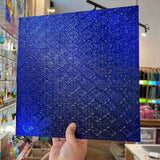 NEW! Cobalt Blue Lace Clear Transparent Sheet Glass Colorado Glassworks