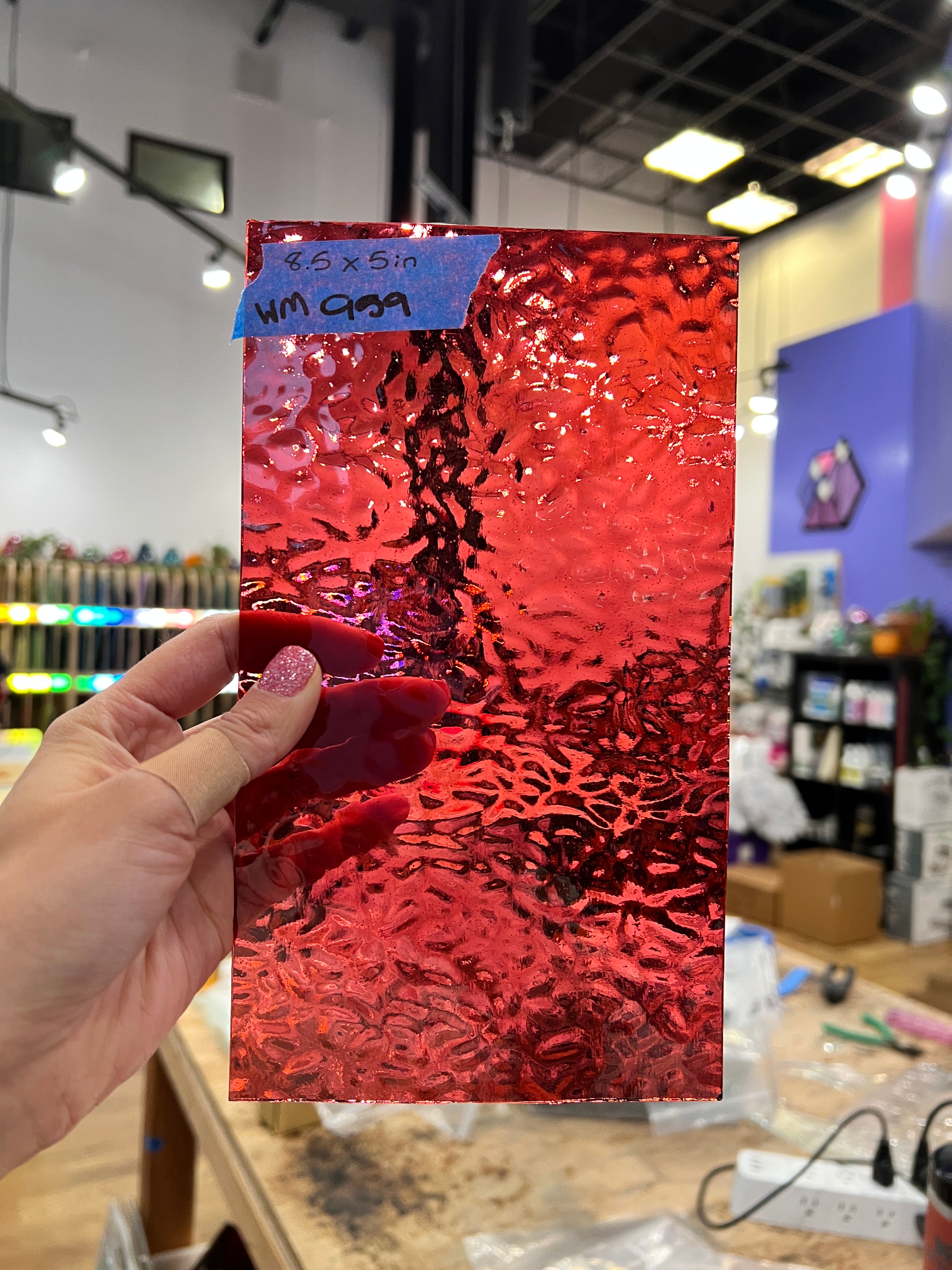 Transparent Cranberry English Muffle Wissmach – Colorado Glass Works