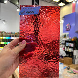 Transparent Cranberry English Muffle Wissmach Sheet Glass Wissmach   