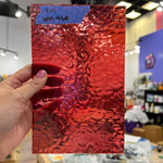 Transparent Cranberry English Muffle Wissmach Sheet Glass Wissmach WM960 (8x5in)  