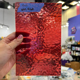 Transparent Cranberry English Muffle Wissmach Sheet Glass Wissmach WM960 (8x5in)  