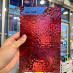 Transparent Cranberry English Muffle Wissmach Sheet Glass Wissmach   