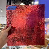Transparent Cranberry English Muffle Wissmach Sheet Glass Wissmach WM958 (10.5x10.5in)  