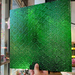 NEW! Green Lace Transparent Textured Sheet Glass Colorado Glassworks CH-GREEN-LACE (12x12in)