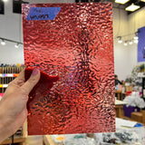 Transparent Cranberry English Muffle Wissmach Sheet Glass Wissmach WM957 (7x10in)  