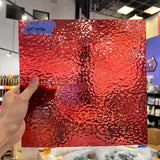 Transparent Cranberry English Muffle Wissmach Sheet Glass Wissmach WM956 (10x10in)  