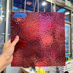 Transparent Cranberry English Muffle Wissmach Sheet Glass Wissmach   