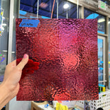 Transparent Cranberry English Muffle Wissmach Sheet Glass Wissmach   