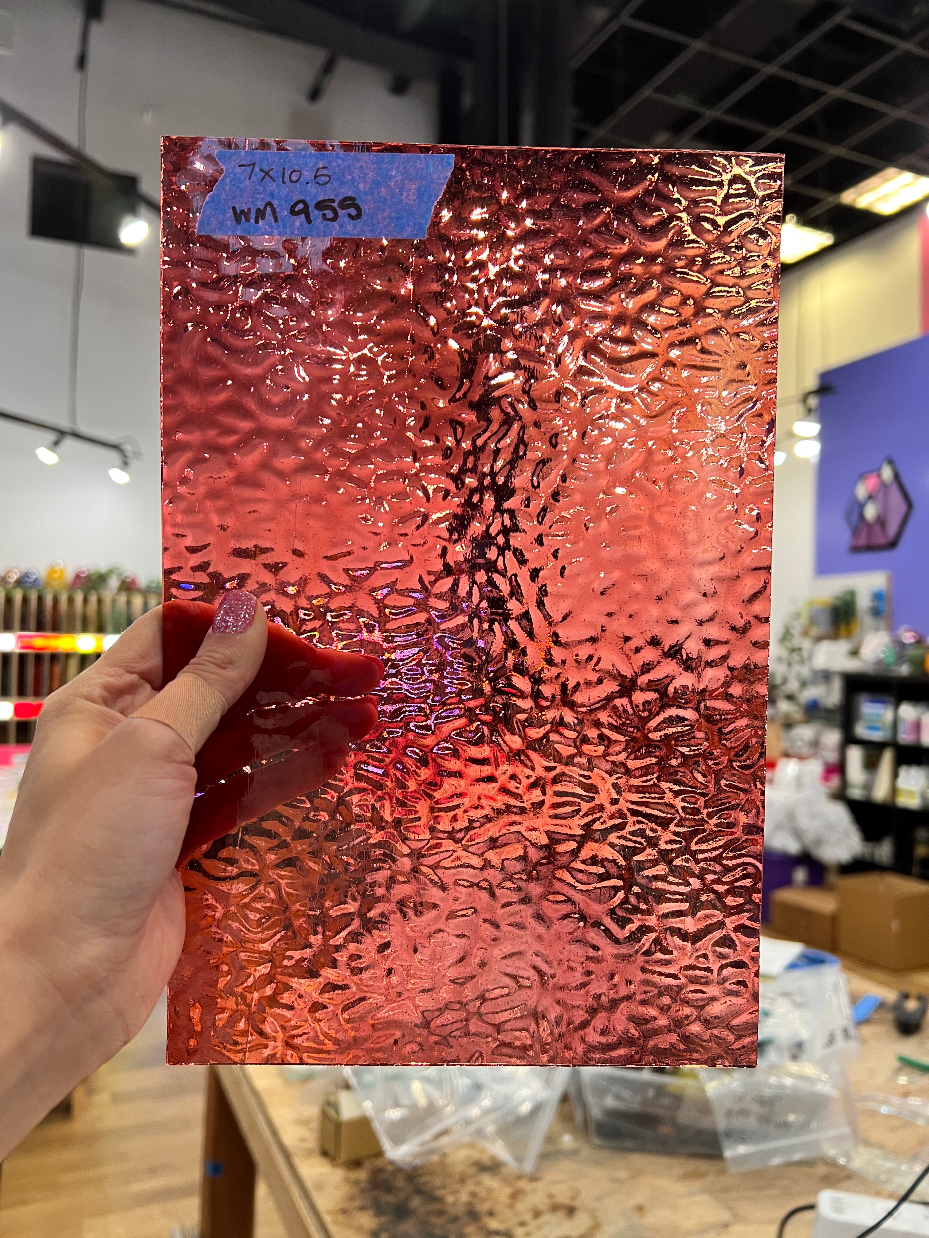 Transparent Cranberry English Muffle Wissmach – Colorado Glass Works