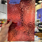 Transparent Cranberry English Muffle Wissmach Sheet Glass Wissmach WM955 (7x10.5in)  
