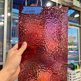 Transparent Cranberry English Muffle Wissmach Sheet Glass Wissmach   