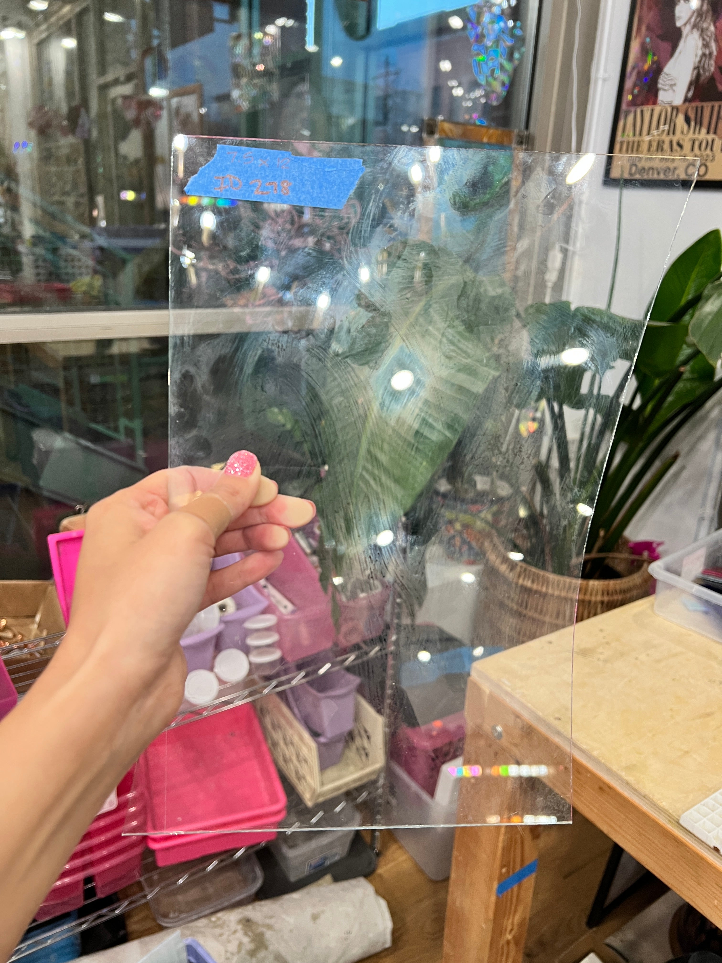 Clear Industrial Thin Picture Frame Glass Sheet Glass Colorado Glassworks ID278 (12x7.5in)  