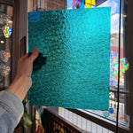 Robin's Egg Teal Florentine Wissmach Sheet Glass Unknown