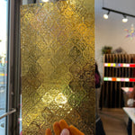 NEW! Amber Lace Transparent Textured Sheet Glass Colorado Glassworks CH-AMBER-LACE-I (12x6in)
