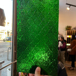 NEW! Green Lace Transparent Textured Sheet Glass Colorado Glassworks CH-GREEN-LACE (12x6in)