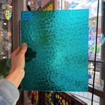 Robin's Egg Teal Florentine Wissmach Sheet Glass Unknown