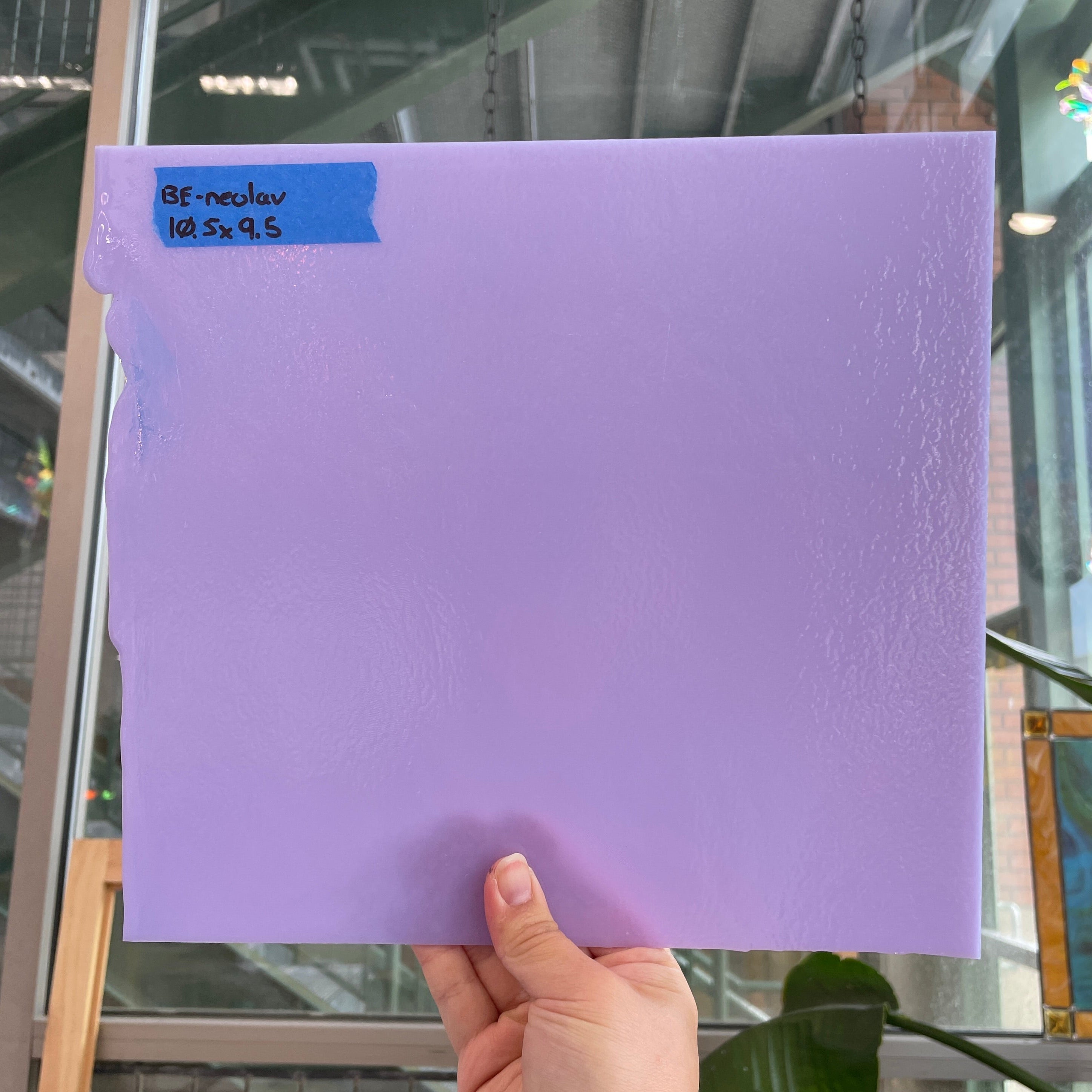 NeoLavender / Purple Bullseye Fusible 90 COE Sheet Glass Colorado Glassworks BE824 (10.5x9.5in)