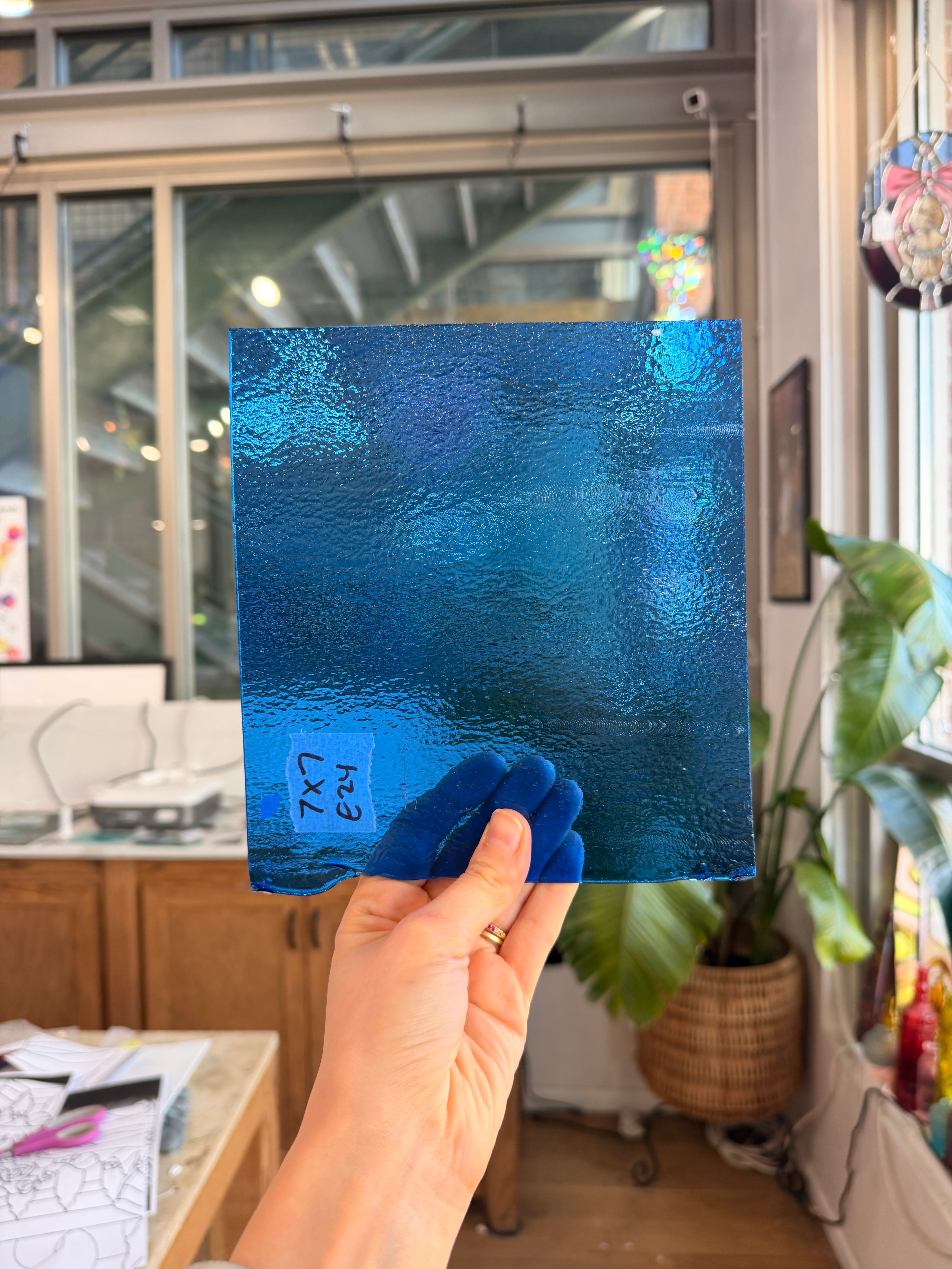 Dark Blue Transparent Bullseye Fusible 90 COE Sheet Glass Colorado Glassworks
