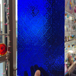 NEW! Cobalt Blue Lace Clear Transparent Sheet Glass Colorado Glassworks