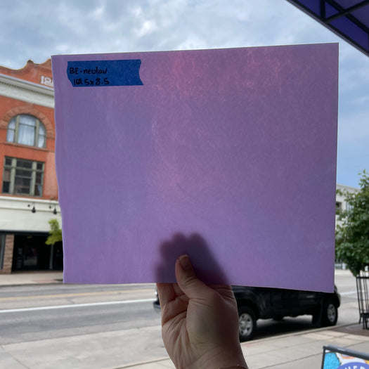 NeoLavender / Purple Bullseye Fusible 90 COE Sheet Glass Colorado Glassworks