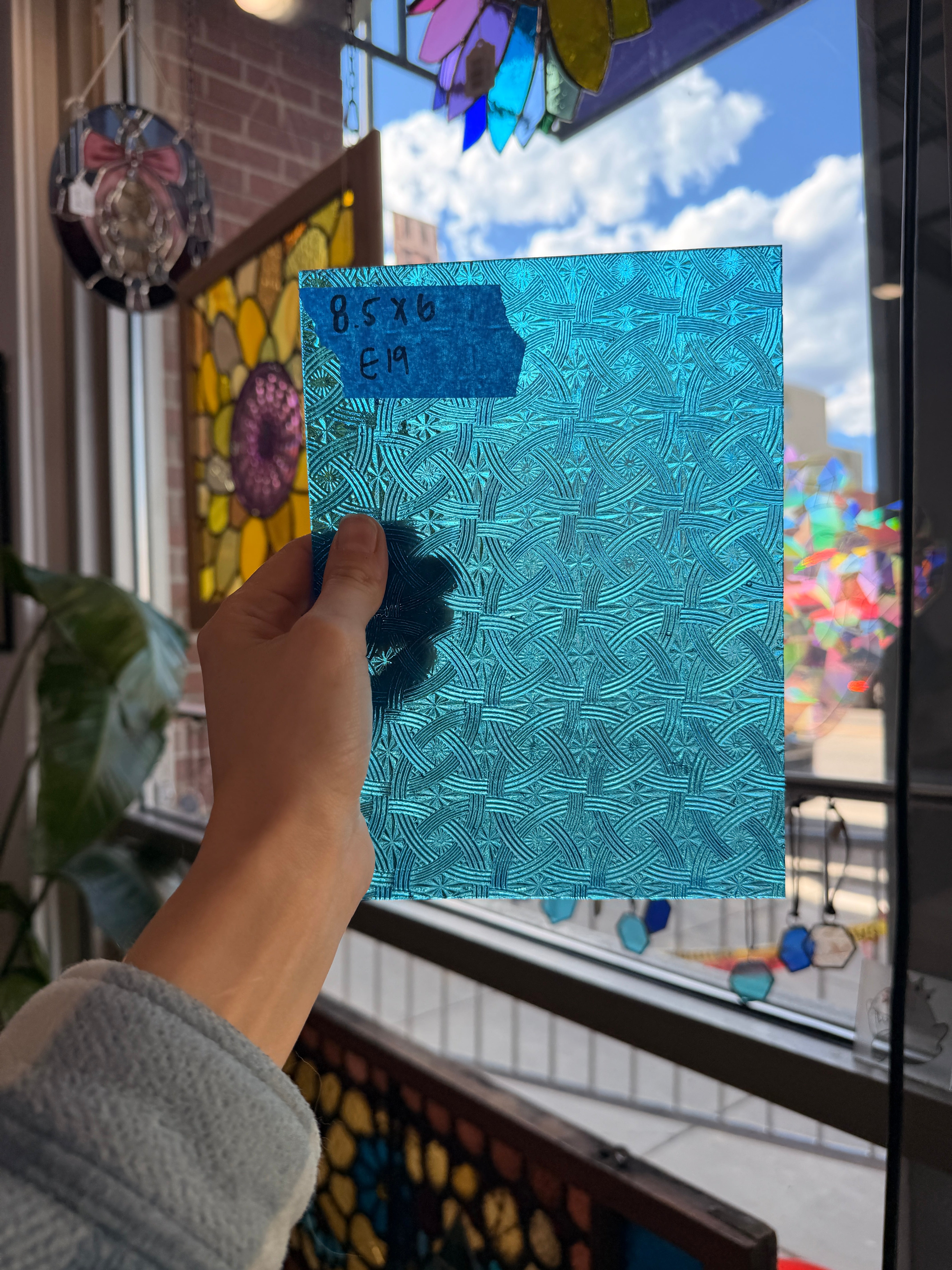 Light Blue Celtic Kokomo Sheet Glass Colorado Glassworks
