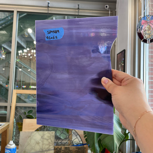 Purple Wispy Spectrum Sheet Glass Colorado Glassworks SP1589 (9.5x6.5in)