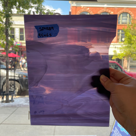Purple Wispy Spectrum Sheet Glass Colorado Glassworks