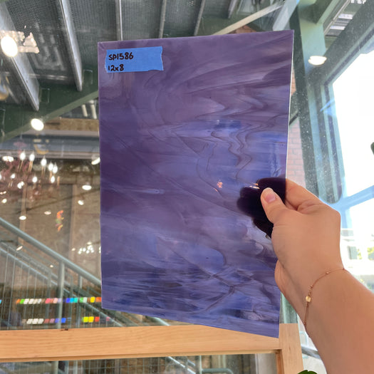 Purple Wispy Spectrum Sheet Glass Colorado Glassworks SP1586 (12x8in)