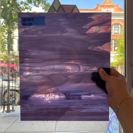 Purple Wispy Spectrum Sheet Glass Colorado Glassworks