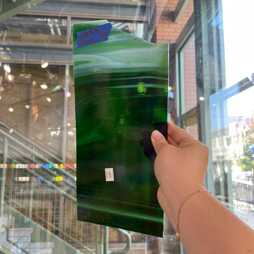 Green White Mixed Transparent Sheet Glass Colorado Glassworks UNK332 (11.5x5.5in)