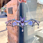 Purple Pressed Flower Lola Bat (COGW x Andrea Guzzetta) Finished Pieces Colorado Glassworks